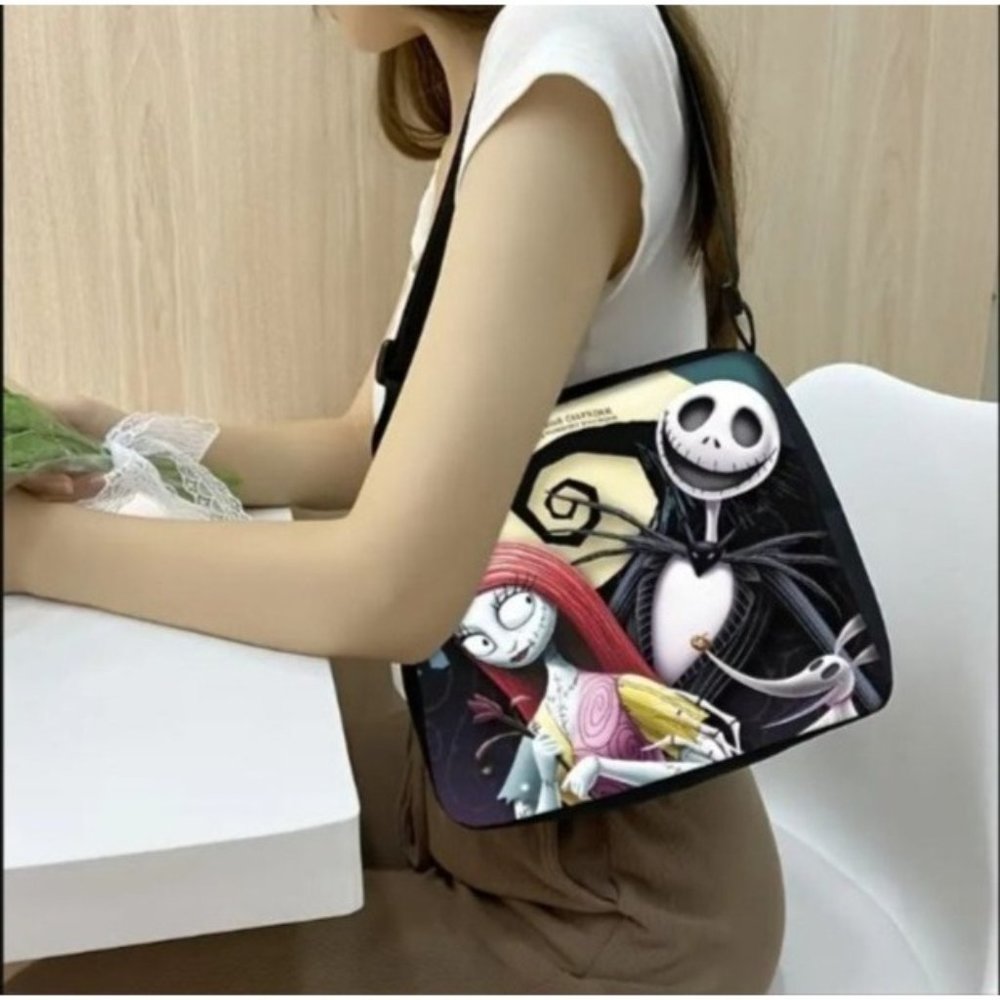 Nightmare Before Christmas Shoulder Crossbody Bag, Jack, Sally and Zero!
